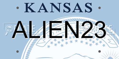 ALIEN23 Kansas License Plate