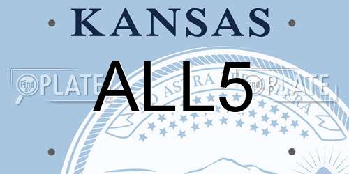 ALL5 Kansas License Plate