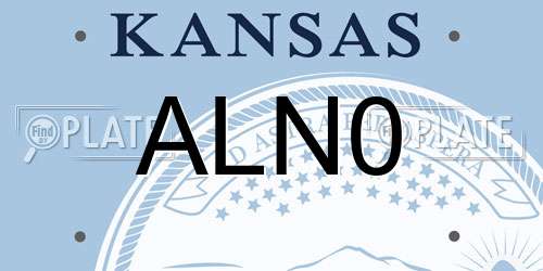ALN0 Kansas License Plate