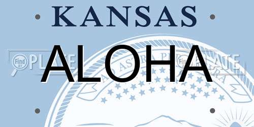 ALOHA Kansas License Plate
