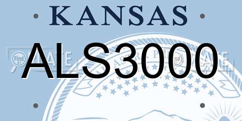 ALS3000 Kansas License Plate