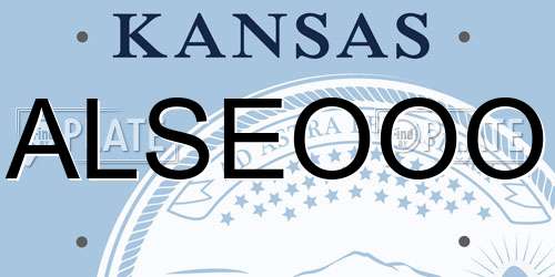 ALSEOOO Kansas License Plate