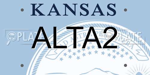ALTA2 Kansas License Plate