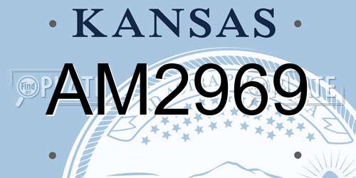 AM2969 Kansas License Plate