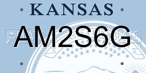 AM2S6G Kansas License Plate