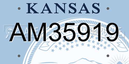 AM35919 Kansas License Plate