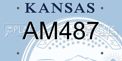 AM487 Kansas License Plate