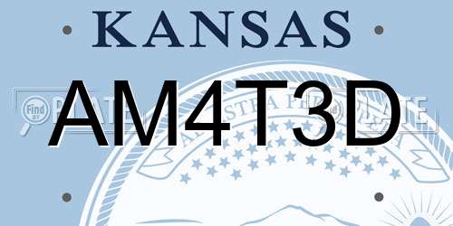 AM4T3D Kansas License Plate
