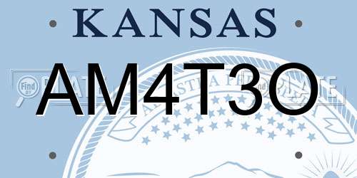 AM4T3O Kansas License Plate