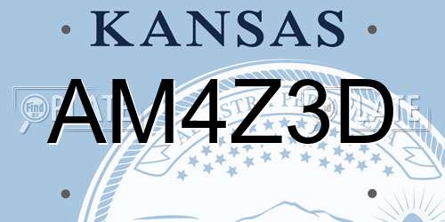AM4Z3D Kansas License Plate