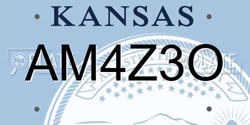 AM4Z3O Kansas License Plate