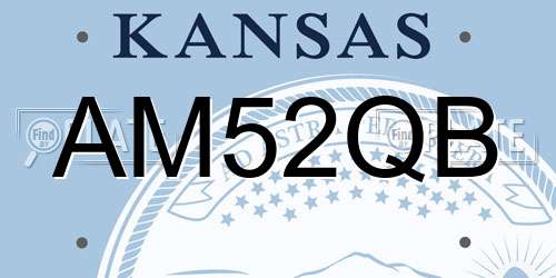 AM52QB Kansas License Plate