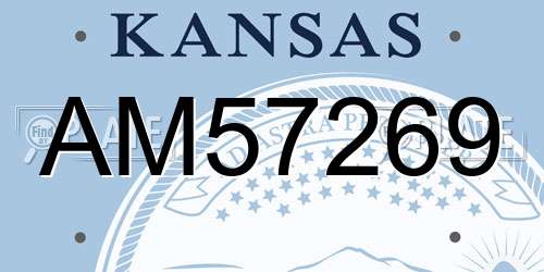 AM57269 Kansas License Plate
