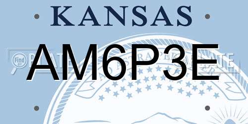 AM6P3E Kansas License Plate
