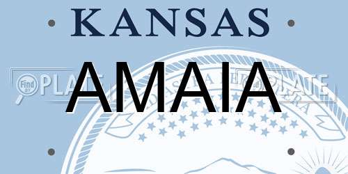 AMAIA Kansas License Plate
