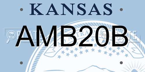 AMB20B Kansas License Plate