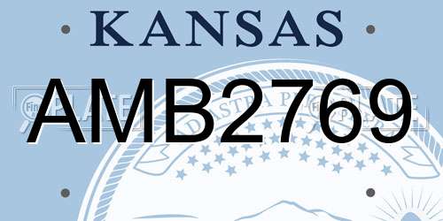 AMB2769 Kansas License Plate