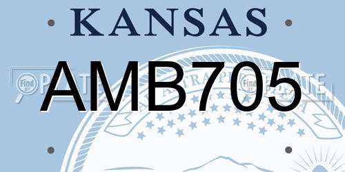 AMB705 Kansas License Plate