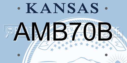 AMB70B Kansas License Plate