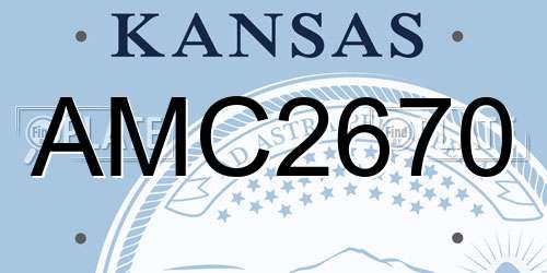 AMC2670 Kansas License Plate