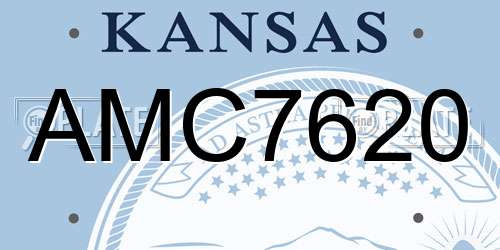 AMC7620 Kansas License Plate