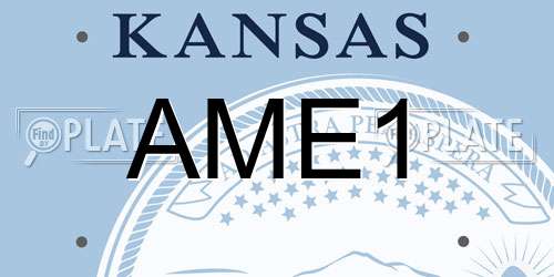 AME1 Kansas License Plate