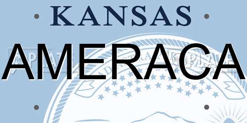 AMERACA Kansas License Plate