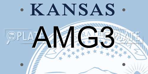 AMG3 Kansas License Plate