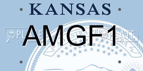 AMGF1 Kansas License Plate