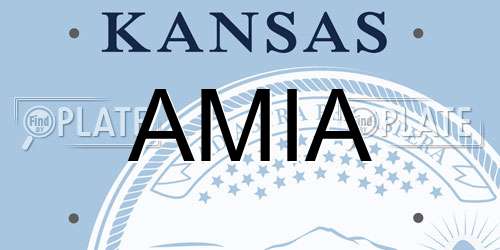 AMIA Kansas License Plate