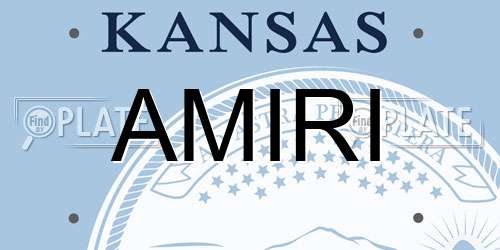 AMIRI Kansas License Plate