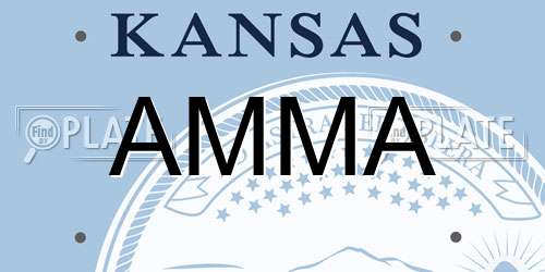 AMMA Kansas License Plate