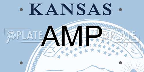 AMP Kansas License Plate