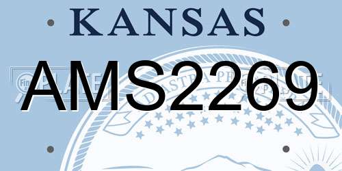 AMS2269 Kansas License Plate