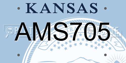 AMS705 Kansas License Plate