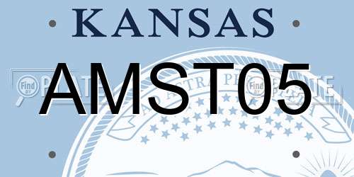 AMST05 Kansas License Plate