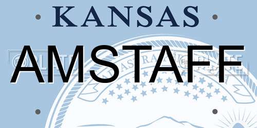 AMSTAFF Kansas License Plate