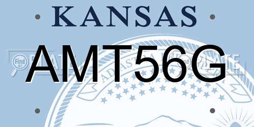 AMT56G Kansas License Plate