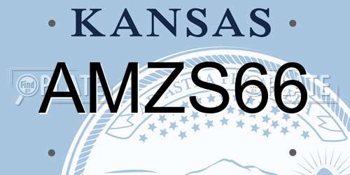 AMZS66 Kansas License Plate