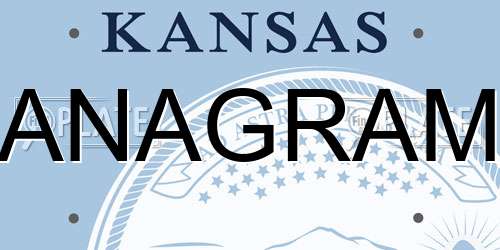 ANAGRAM Kansas License Plate