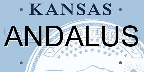 ANDALUS Kansas License Plate