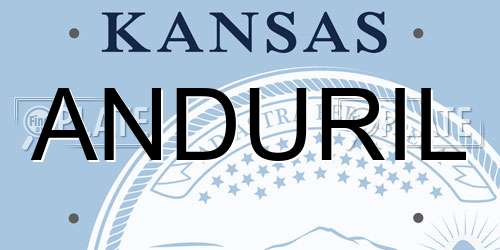 ANDURIL Kansas License Plate