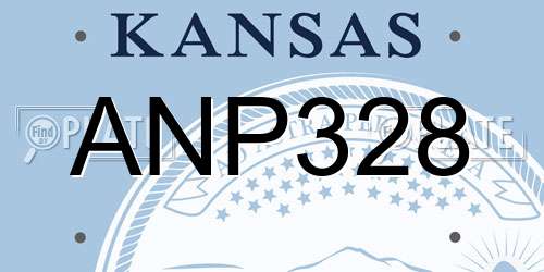 ANP328 Kansas License Plate