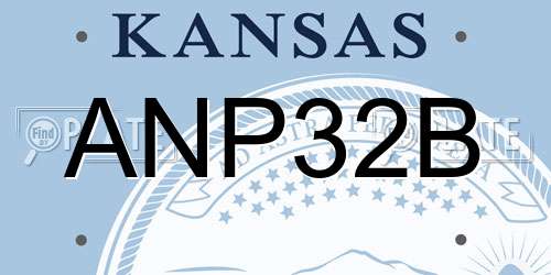 ANP32B Kansas License Plate