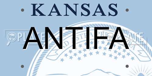 ANTIFA Kansas License Plate