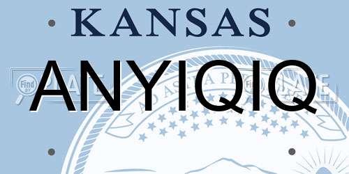 ANYIQIQ Kansas License Plate