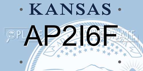 AP2I6F Kansas License Plate