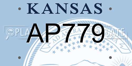 AP779 Kansas License Plate
