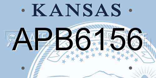 APB6156 Kansas License Plate