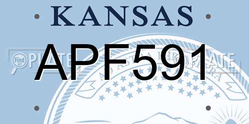 APF591 Kansas License Plate